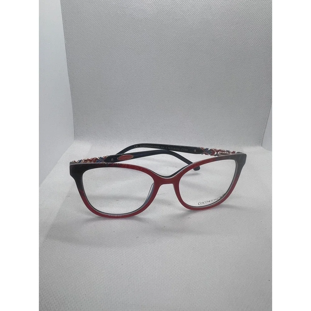Coco Song Something Cool‎ CV255 Red Blue Cat Eye Eyeglass Frames 53-18-135
